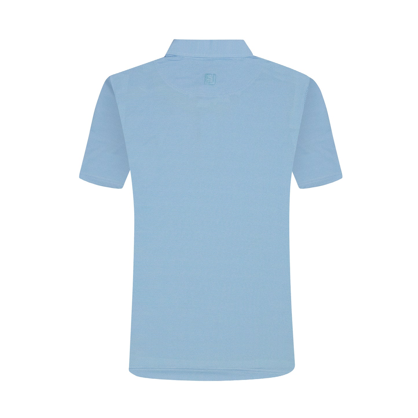 NLU x FJ MicroFeeder Stripe Lisle Polo | Light Blue & White (Athletic Fit)