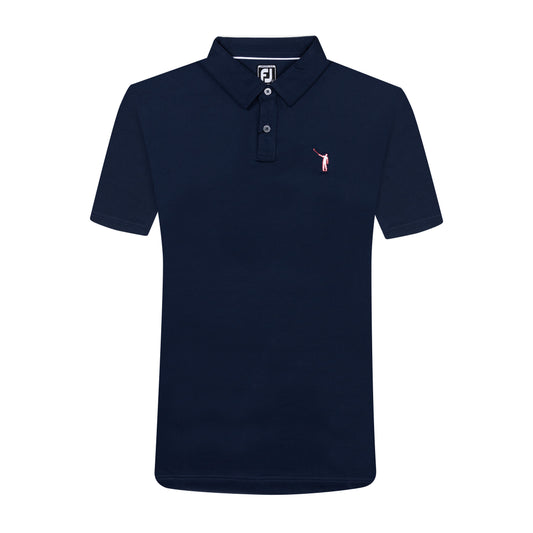 NLU x FJ Solid Lisle Polo | Navy w/ Two-toned Wayward (Athletic Fit)