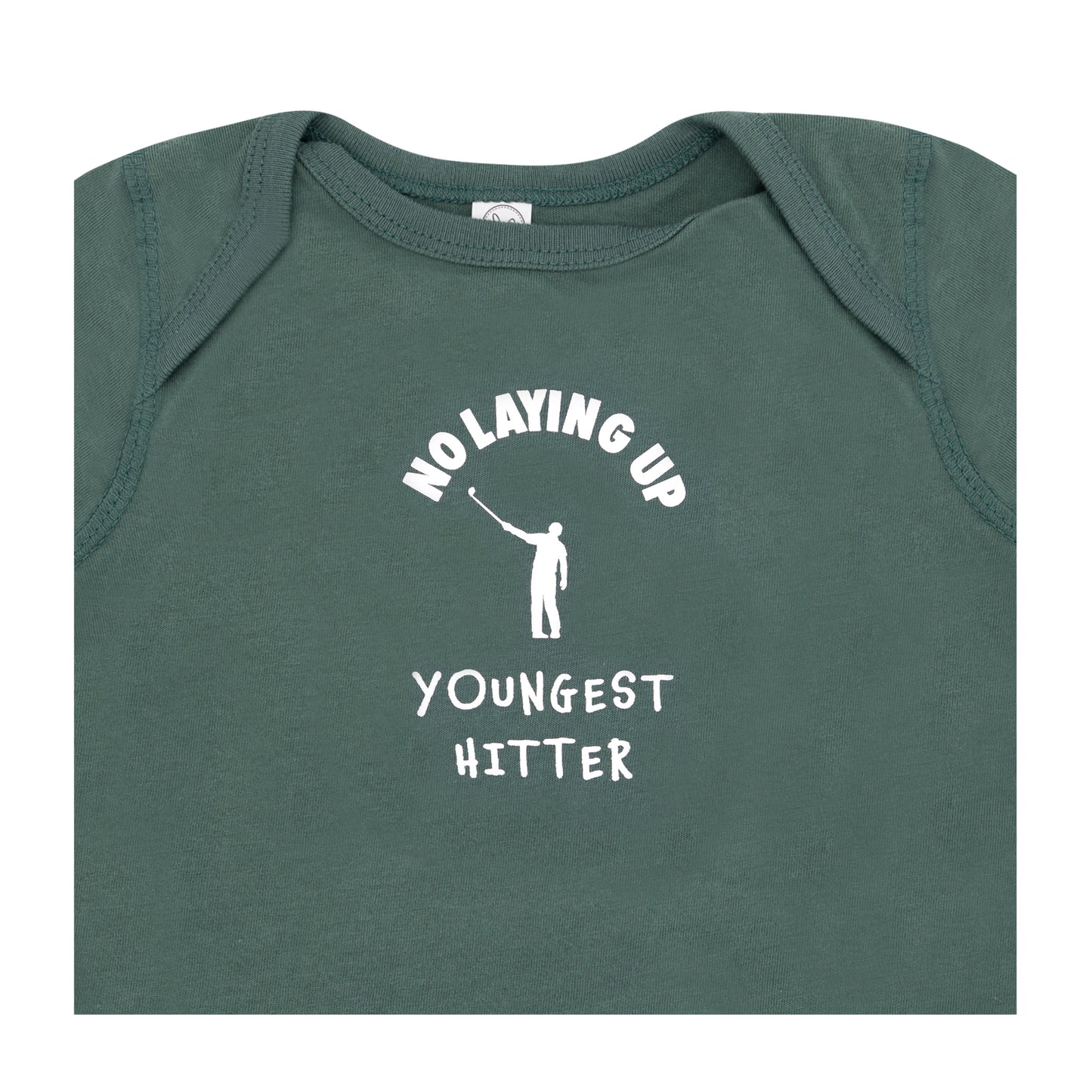 No Laying Up "Youngest Hitter" Onesie | Basil Green