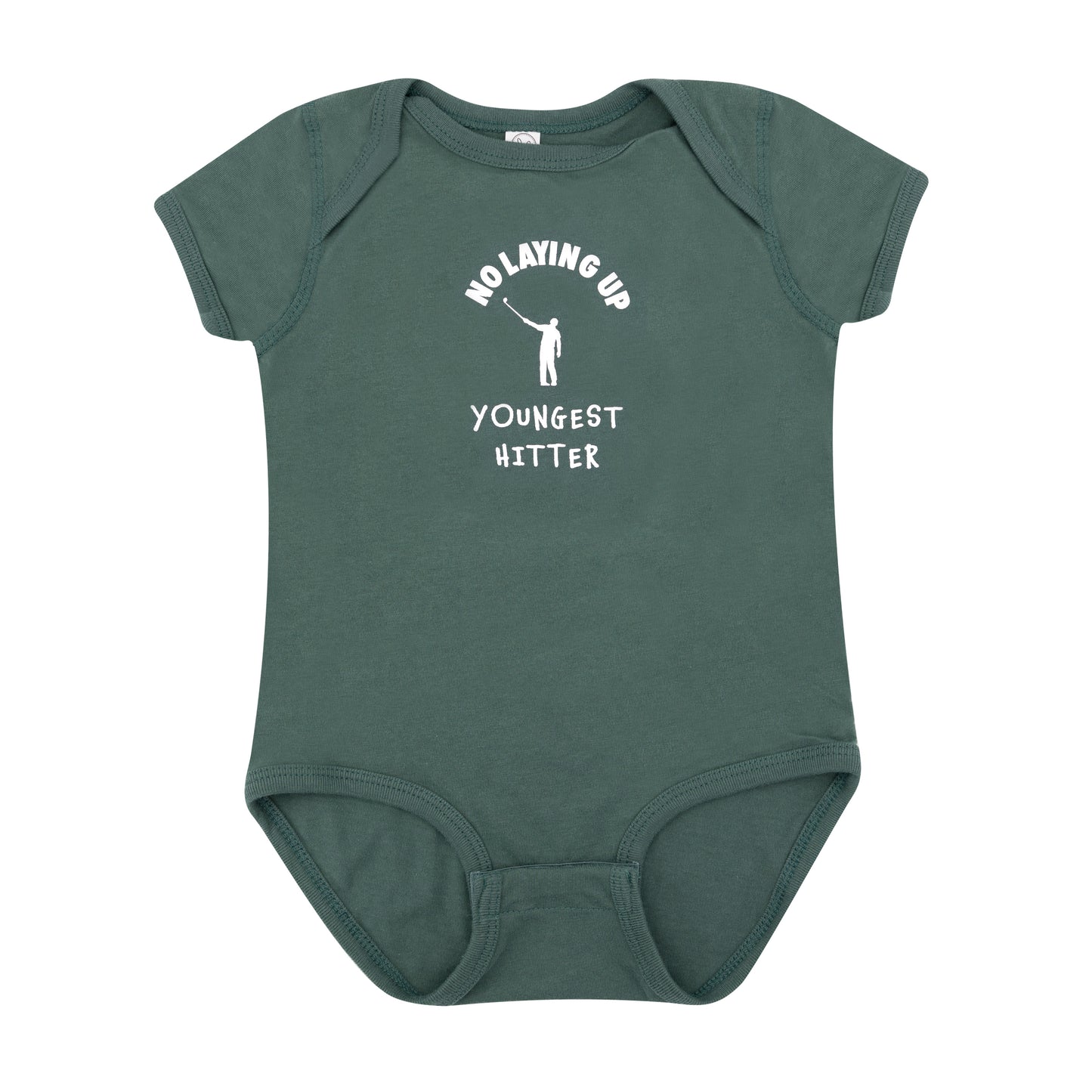 No Laying Up "Youngest Hitter" Onesie | Basil Green