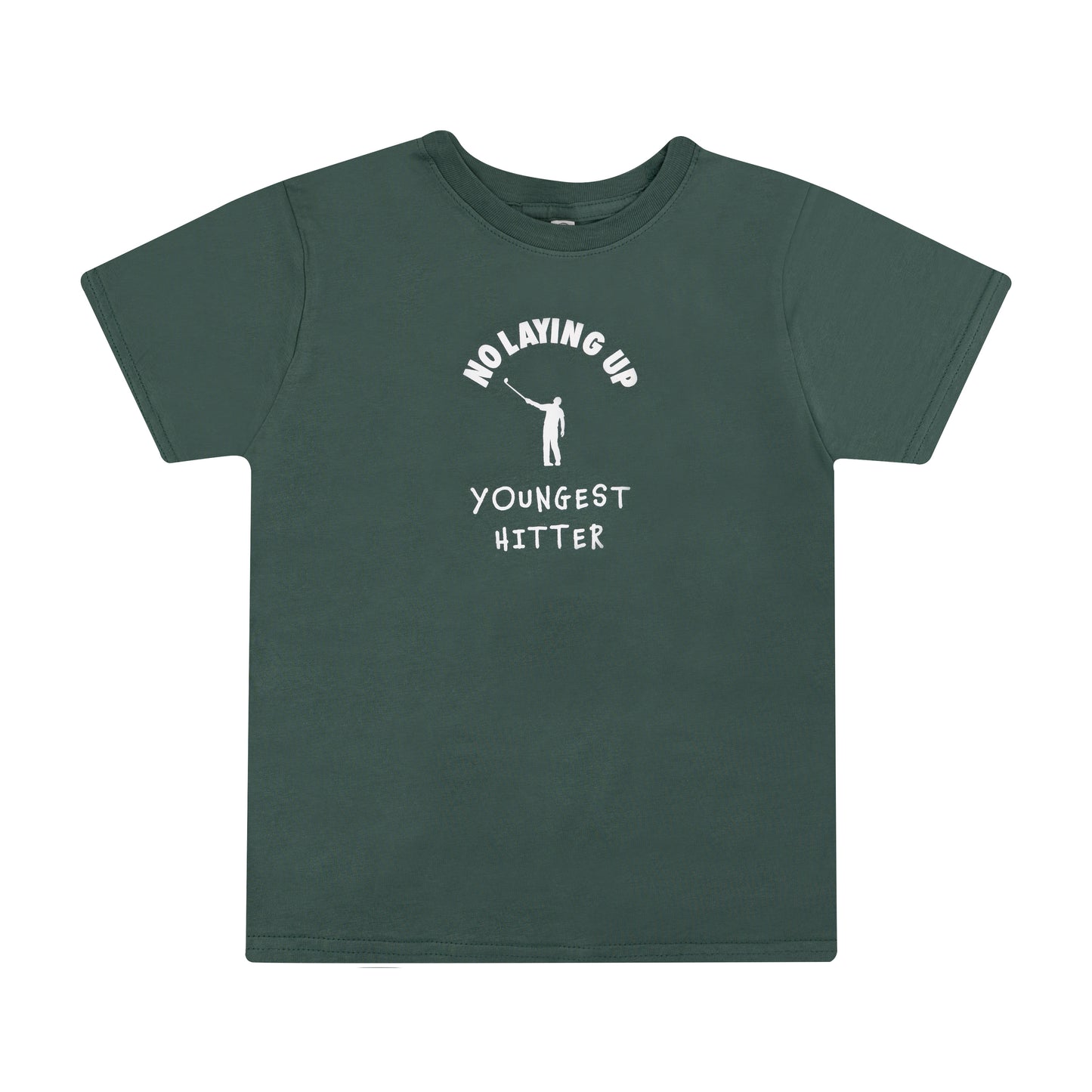 No Laying Up "Youngest Hitter" Toddler T-Shirt | Basil Green