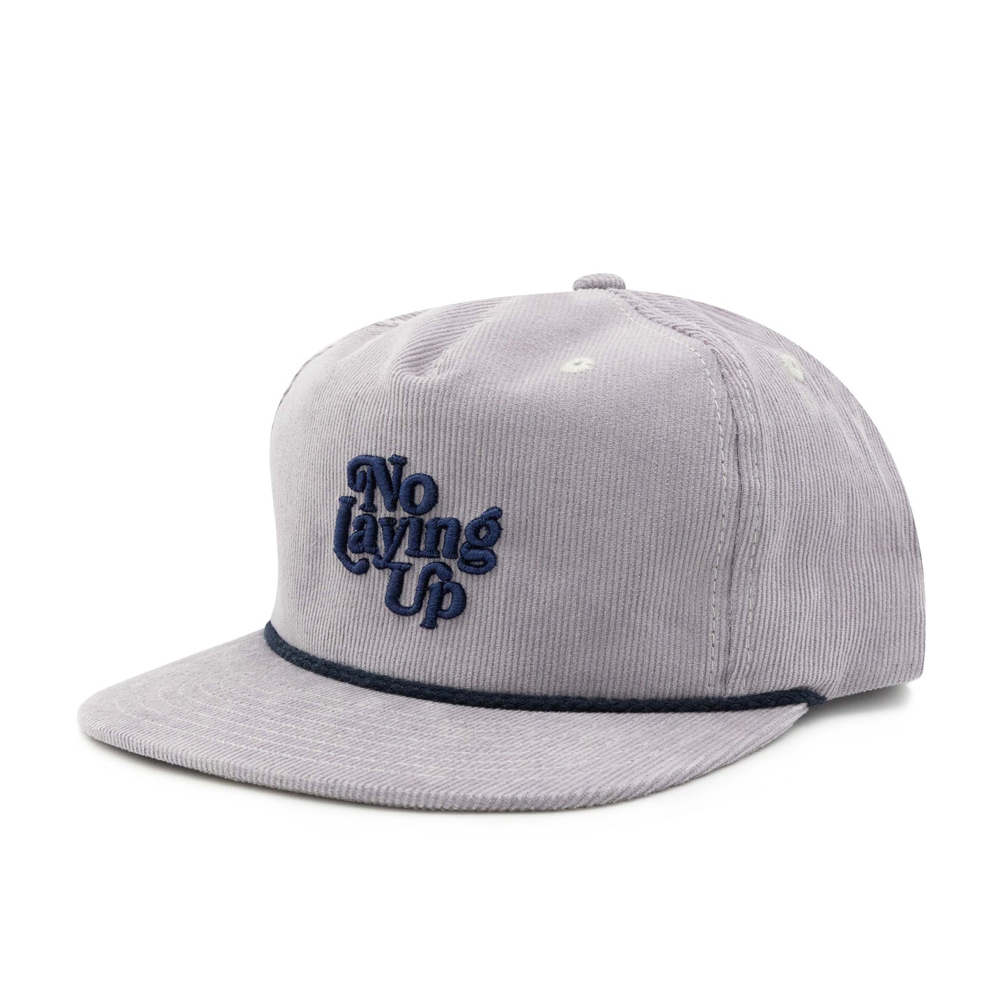 No Laying Up Friendly Skies Corduroy Rope Hat | Grey w/ Navy