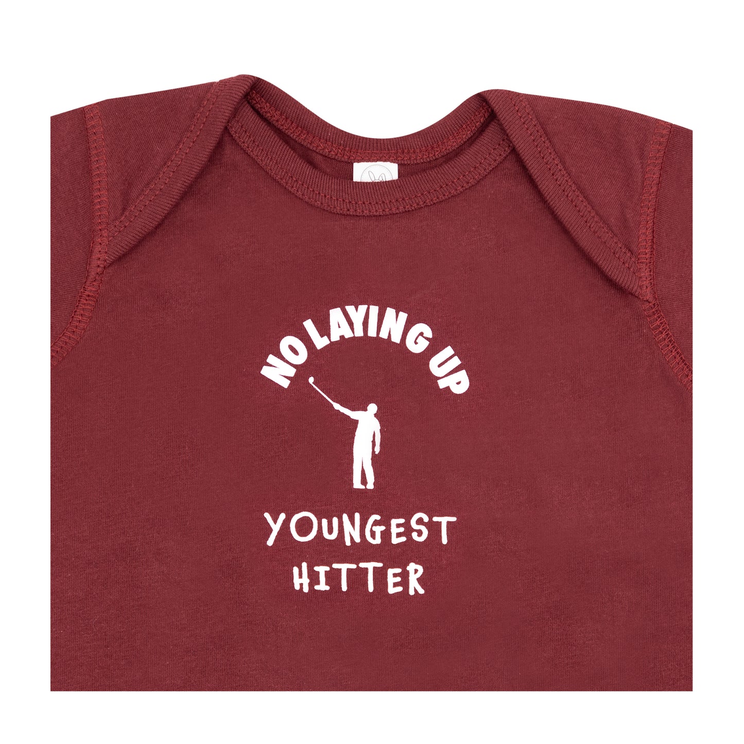 No Laying Up "Youngest Hitter" Onesie | Maroon