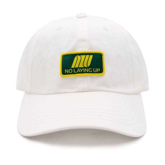 NLU Spring Airline Dad Hat | White w/ Green & Yellow Patch
