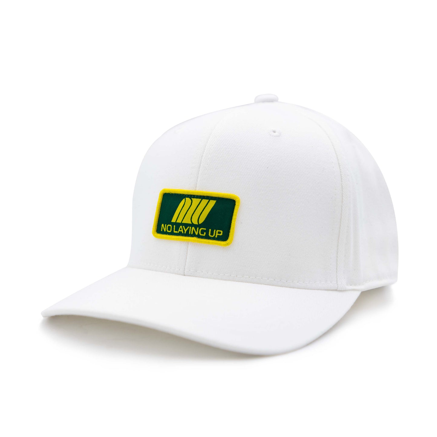 NLU Spring Airline ProFormance Hat | White w/ Green & Yellow Patch