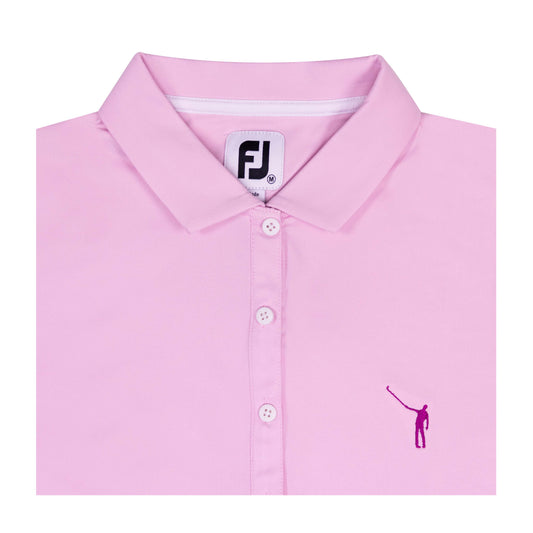 NLU x FJ Ladies Solid Short Sleeve Polo | Light Pink