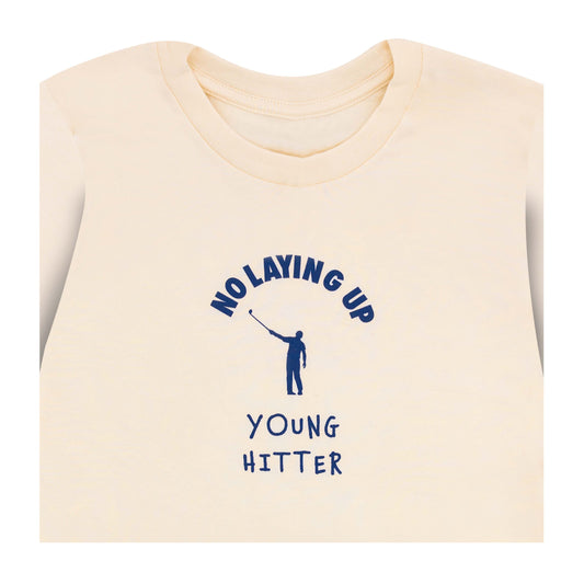 No Laying Up Young Hitter Youth T-Shirt | Natural w/ Navy