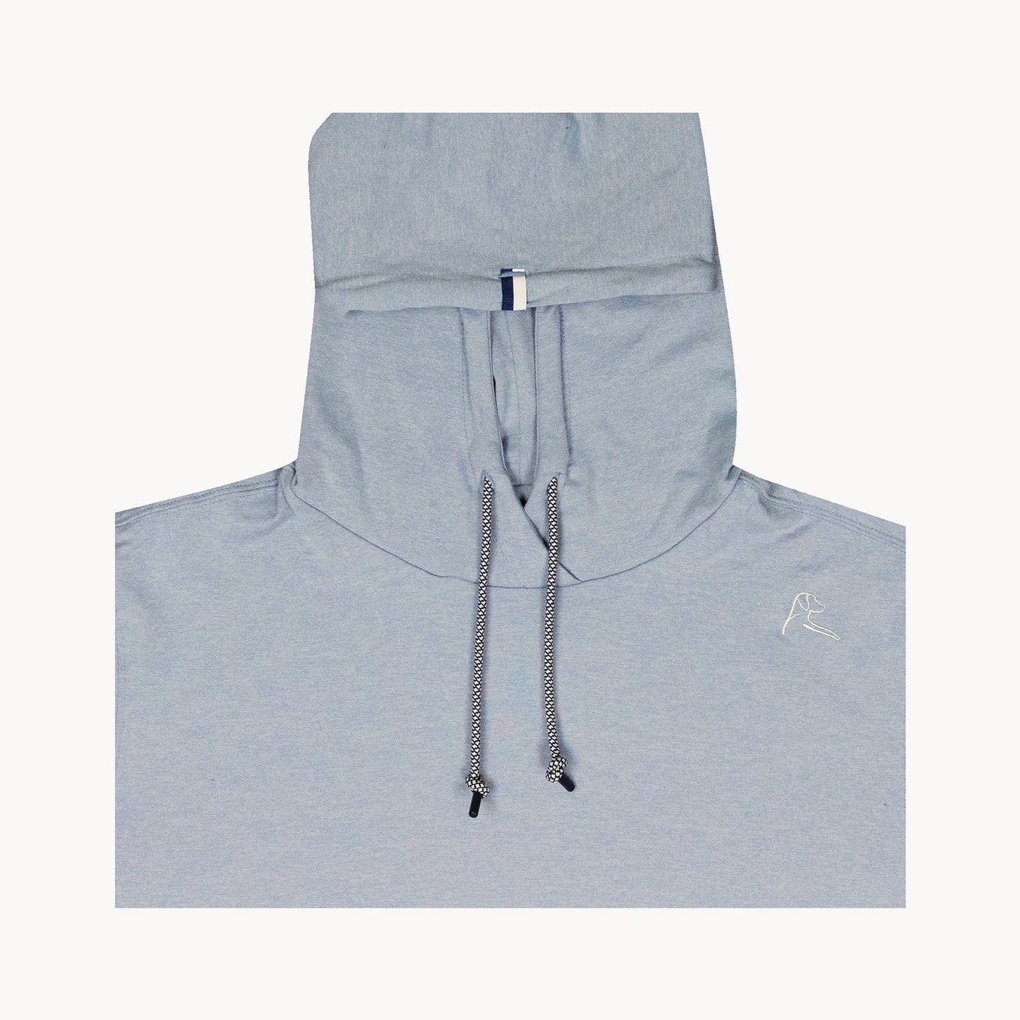 NLU x Rhoback Hoodie | Heathered Ice Pick Blue