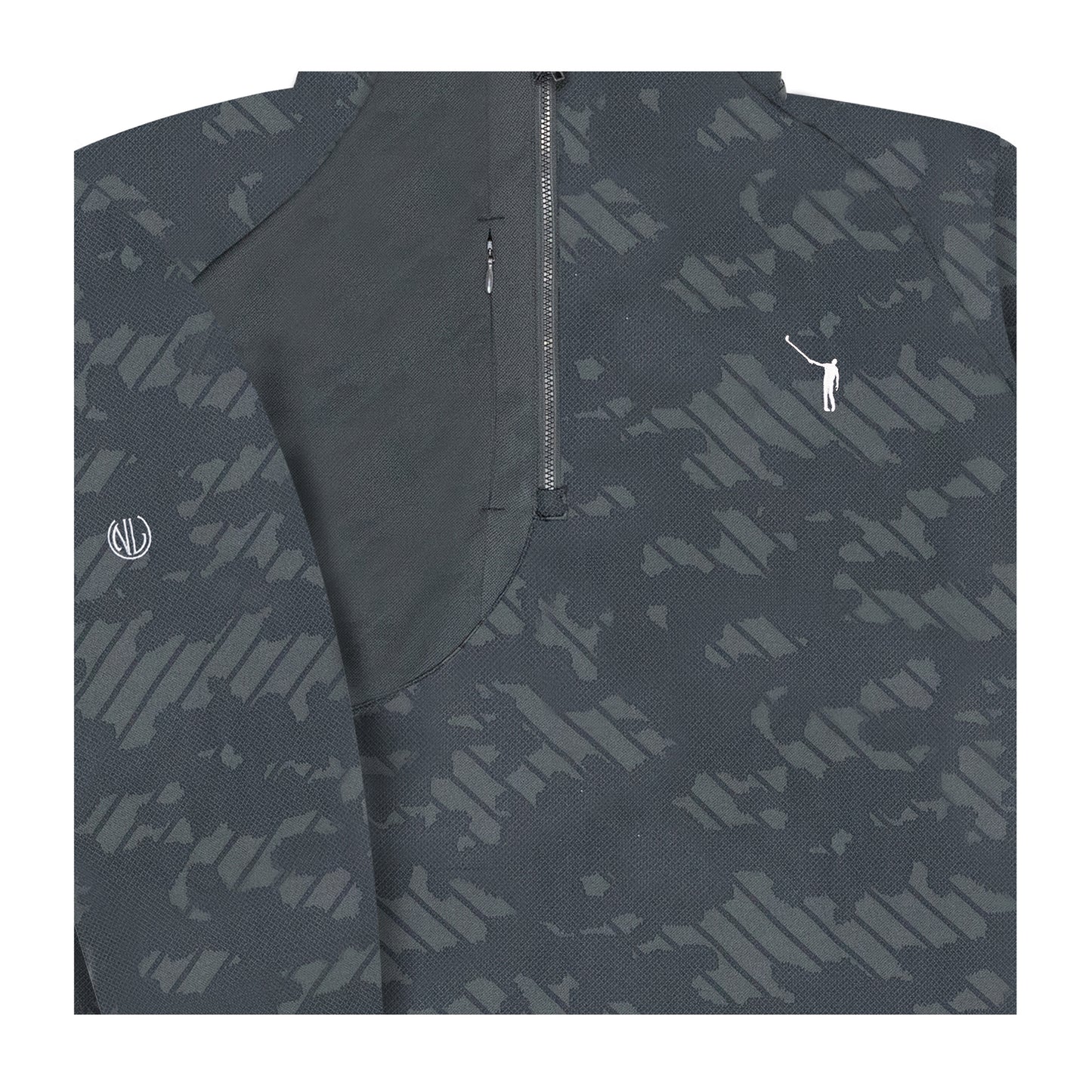 No Laying Up Hoodie Hybrid | Black and Grey Camo