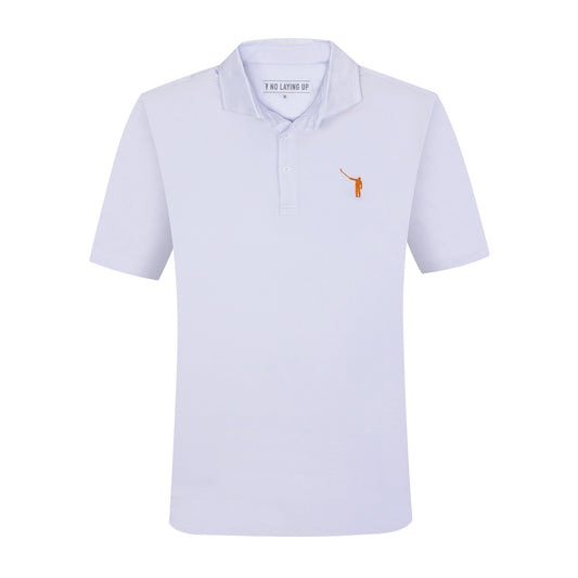 NLU Performance Polo | White with Burnt Orange Logo