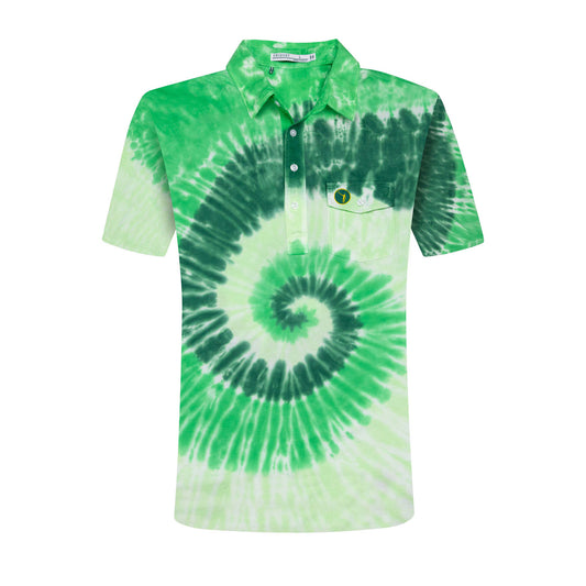 No Laying Up x Criquet Tie Dye Players Shirt | Green Tie Dye