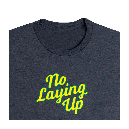 NLU Retro Wordmark T-shirt | Yellow & Green on Charcoal