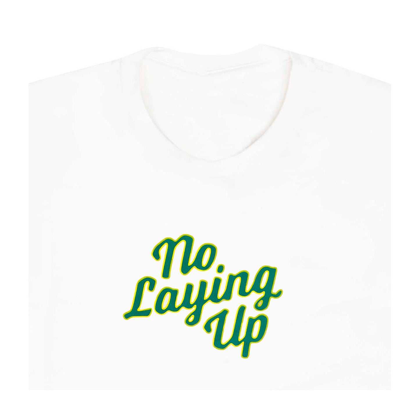 NLU Retro Wordmark T-shirt | Green & Yellow on White