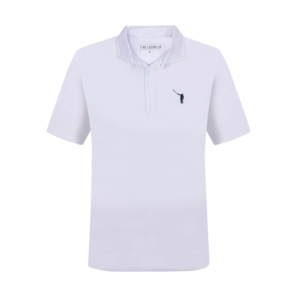 NLU Performance Polo | White w/ Navy Logo