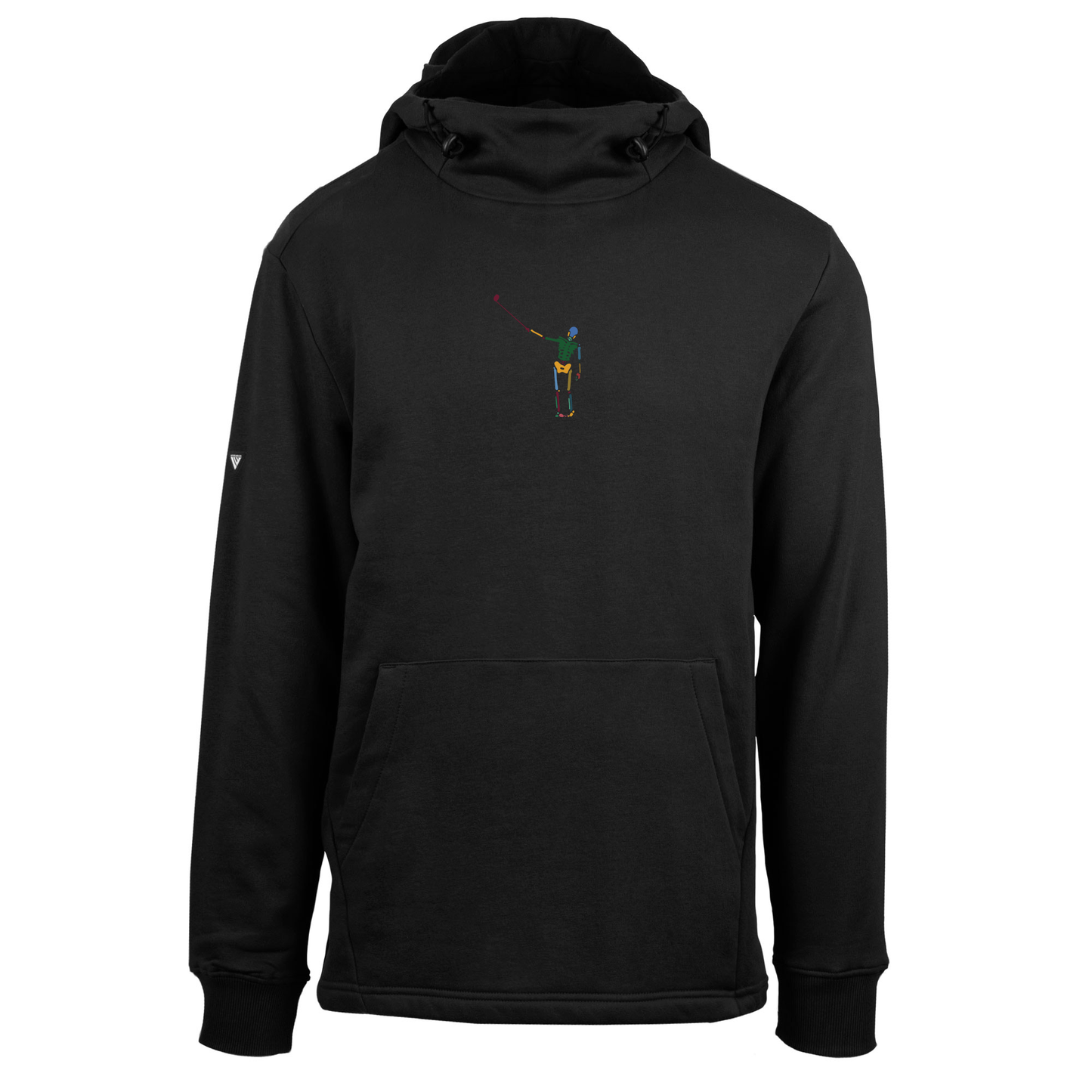 NLU + Levelwear Technical Hoodie | Black w/ Tie Dye Skeleton