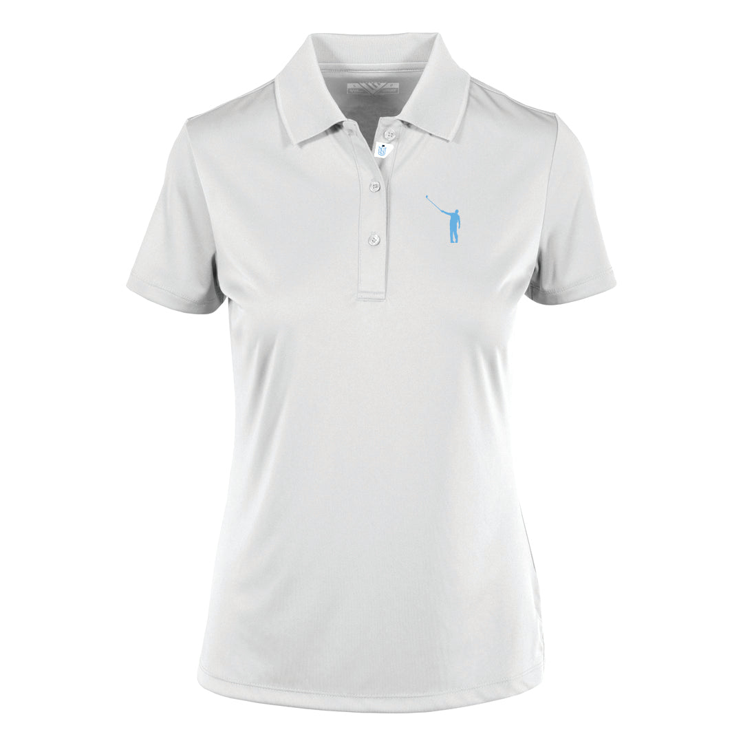 NLU + Levelwear Ladies Performance Polo | White