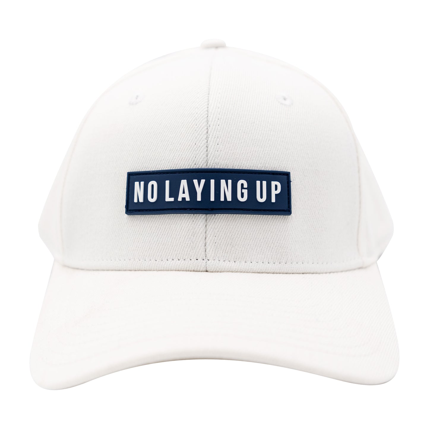 No Laying Up Navy Patch Hat | White Adjustable Flexfit