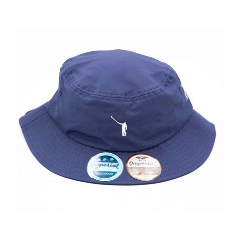 NLU Cooling Sun-Protection Bucket Hat w/ Strap | Navy