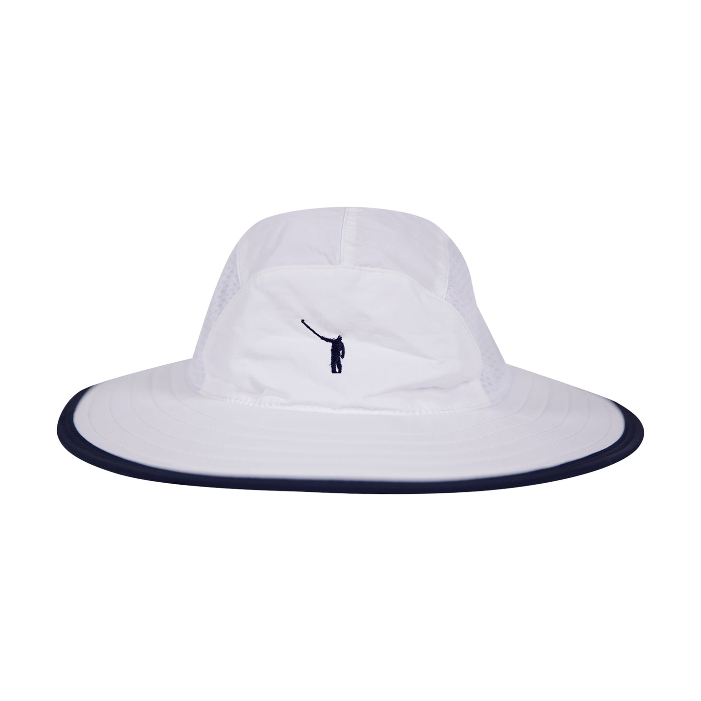 NLU Big Bucket | White w/ Navy Brim