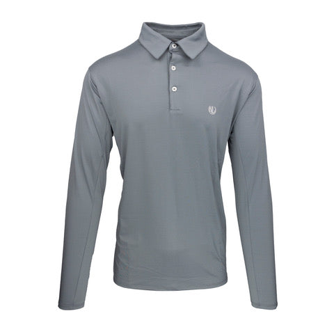 NLU Long Sleeve Tech Polo | Grey
