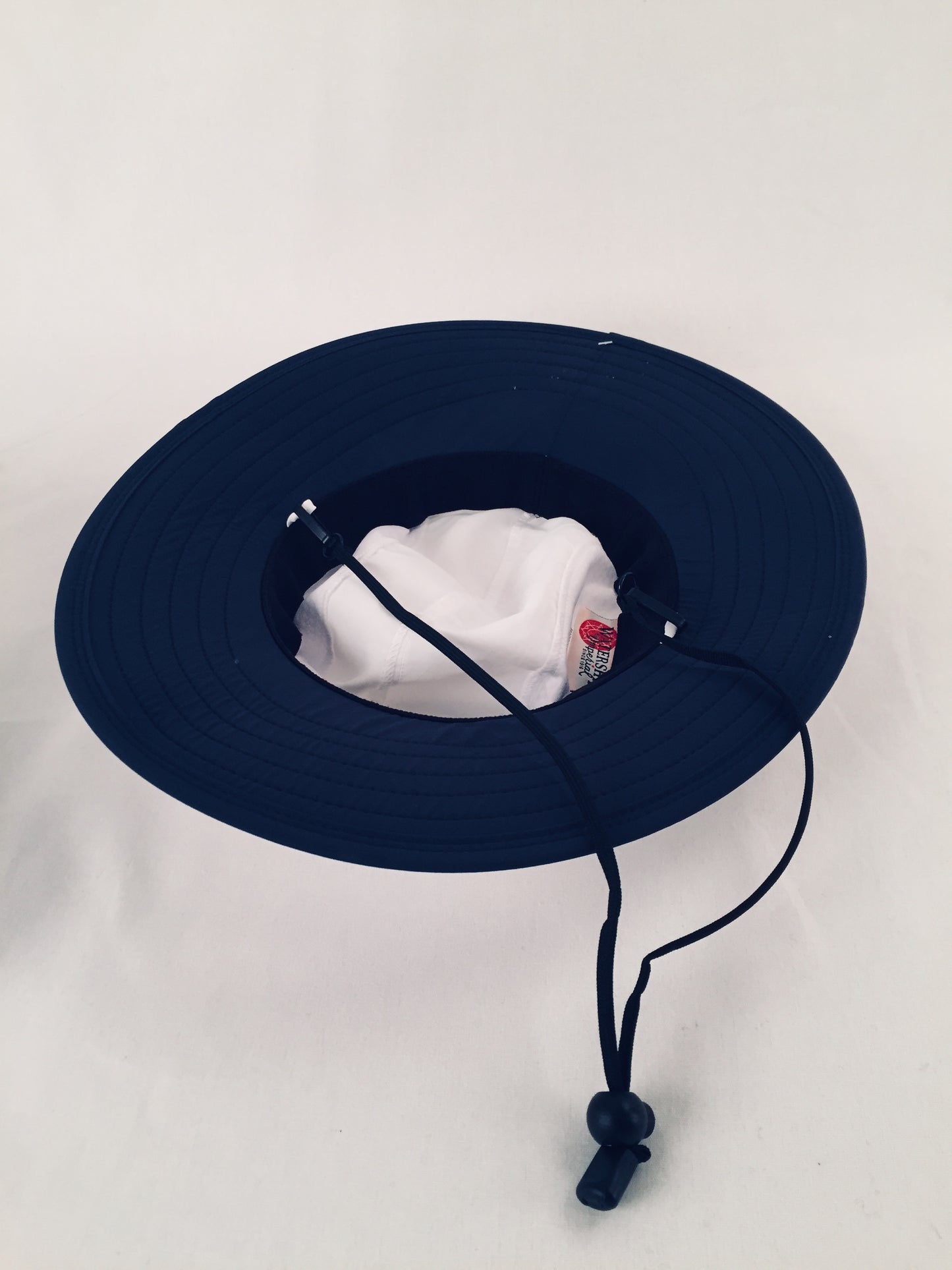 NLU Big Bucket | White w/ Navy Brim