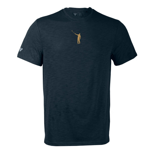 No Laying Up Gold Boy T-shirt by Levelwear | Navy