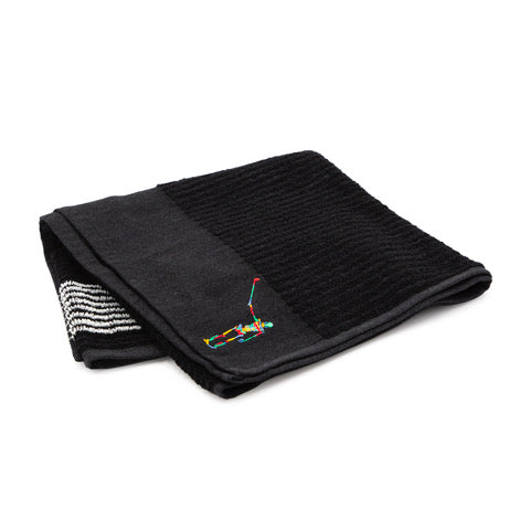 Black Club Towel w/ Tie Dye Skeleton Logo