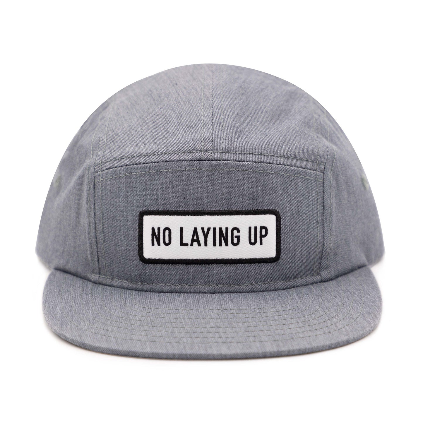 No Laying Up 5-panel Camper Patch Hat | Grey