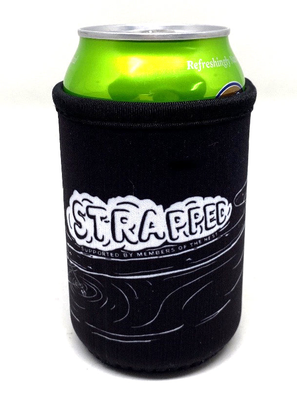 Strapped Southern California Koozie  Black w/ White (2022 Nest member – No  Laying Up