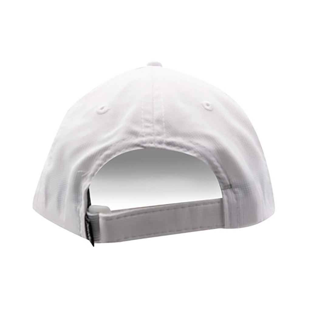 The No Laying Up Kids Performance Hat | White w/ Navy Wayward Drive