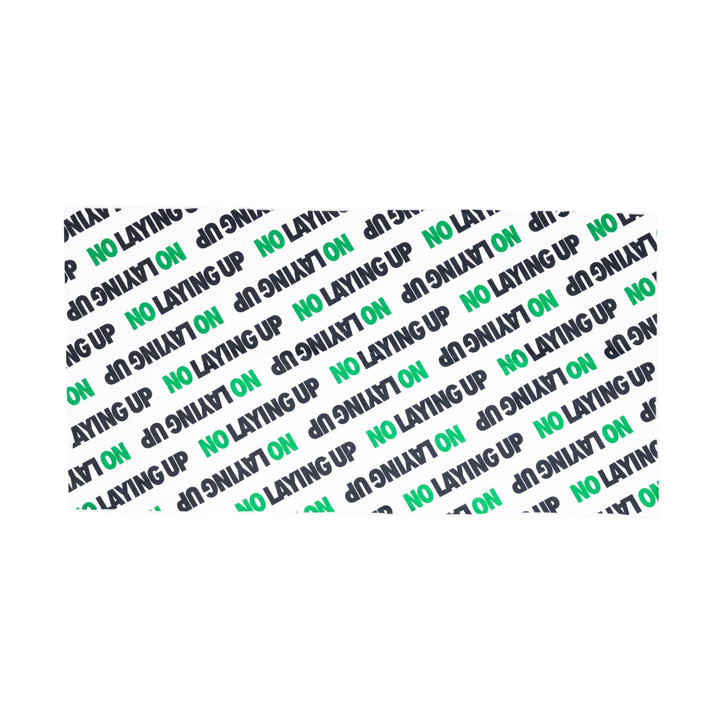 No Laying Up Script Towel | Green & Black