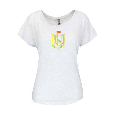 Ladies NLU Crest T-shirt | Heather White
