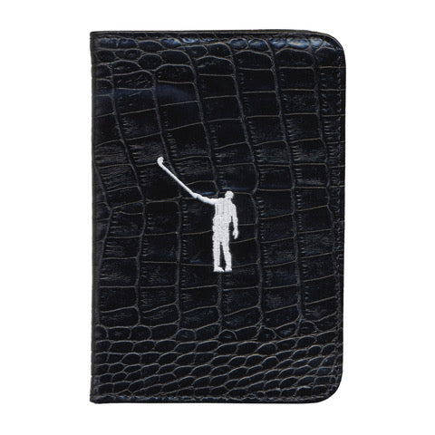 NLU Scorecard Holder | Black Gator Leather