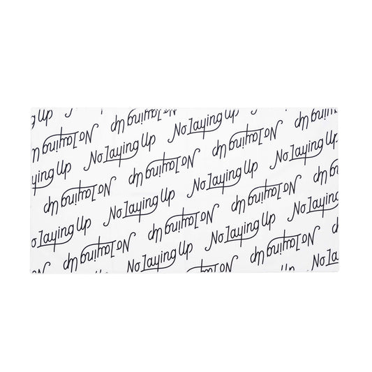 No Laying Up Modern Script Logo Towel | Black