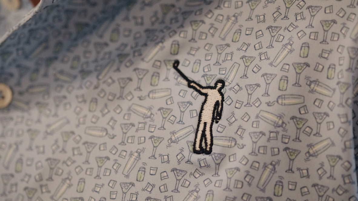 NLU x Rhoback Printed Performance Polo | The House Marg