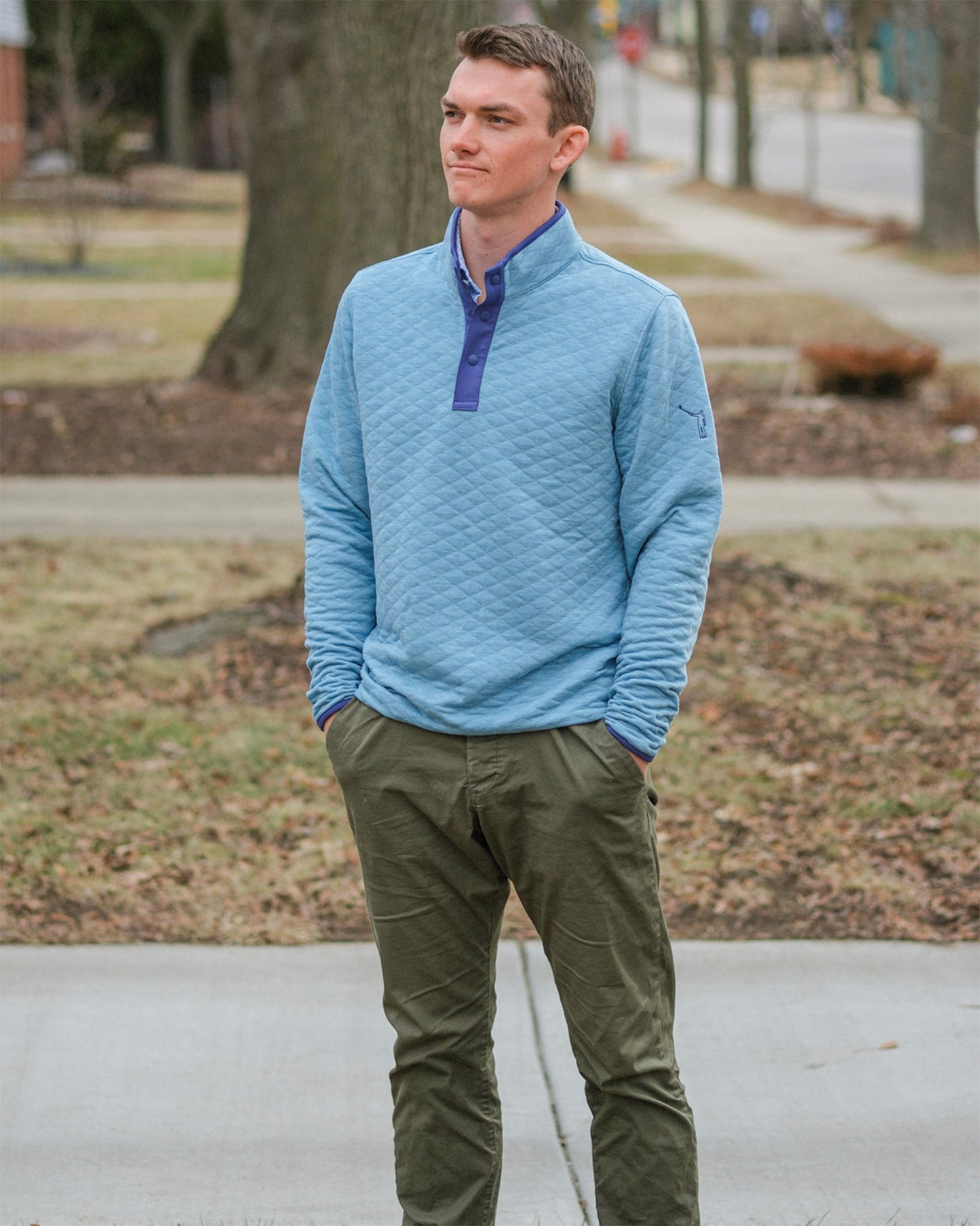 NLu x H&B Sullivan Pullover | Heathered Harbor