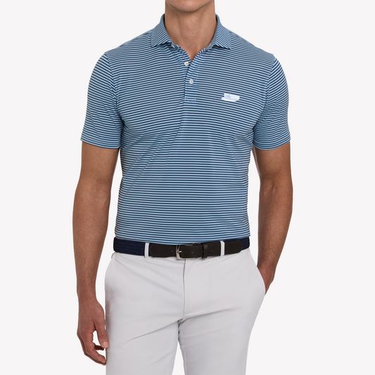 NLU x H&B Maxwell Polo | Pacific Blue & Heathered Vista Blue