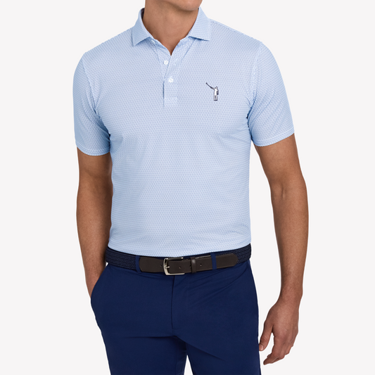 NLU x H&B Abbington Printed Polo | Navy