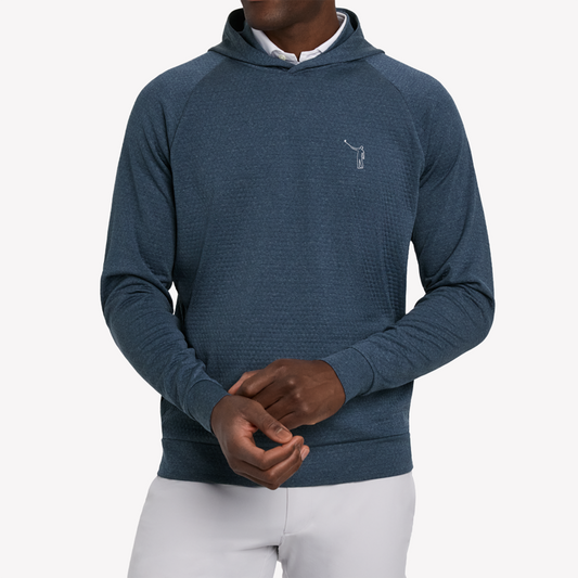 NLU x H&B Ellison Textured Hoodie | Heathered Pacific Blue