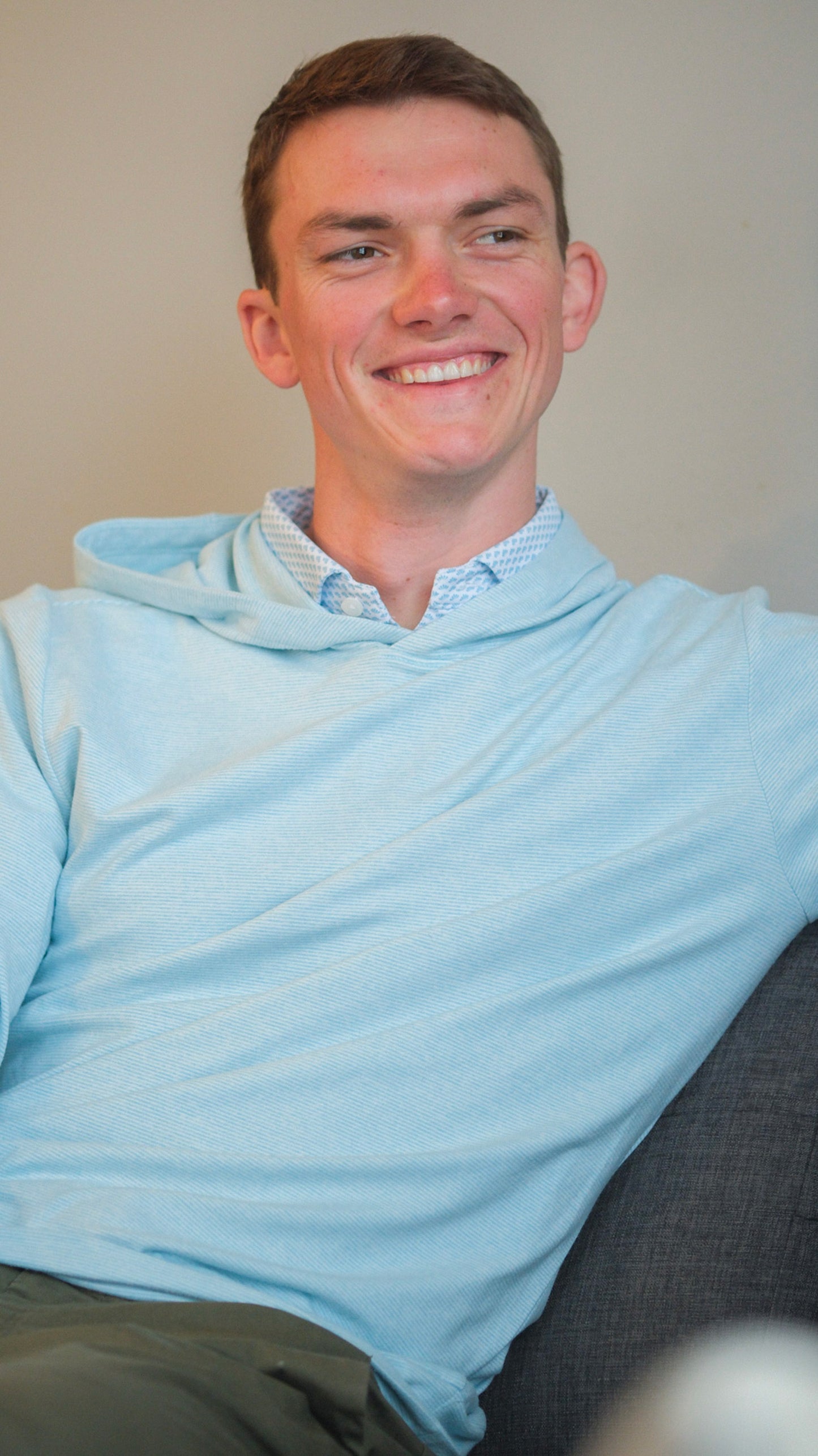 NLU x H&B Hamilton Hoodie | Heathered Harbor & White