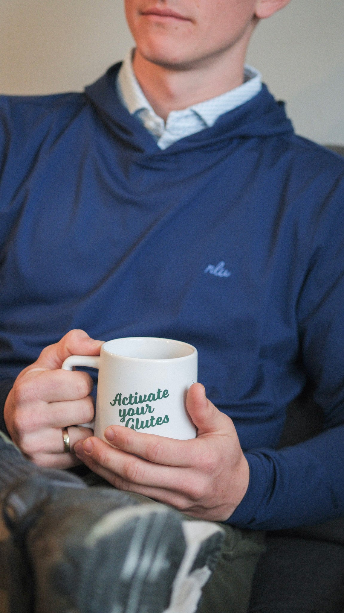 NLU + H&B Jackson Hoodie | Navy W/ NLU Script Initials