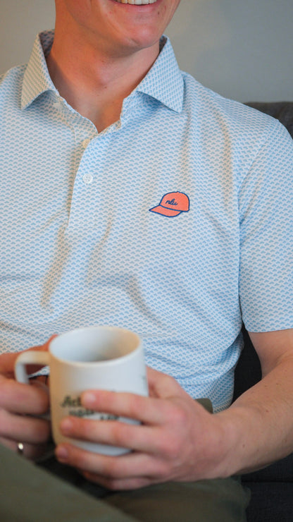 NLU x H&B Geiger Printed Pique Polo | Harbor