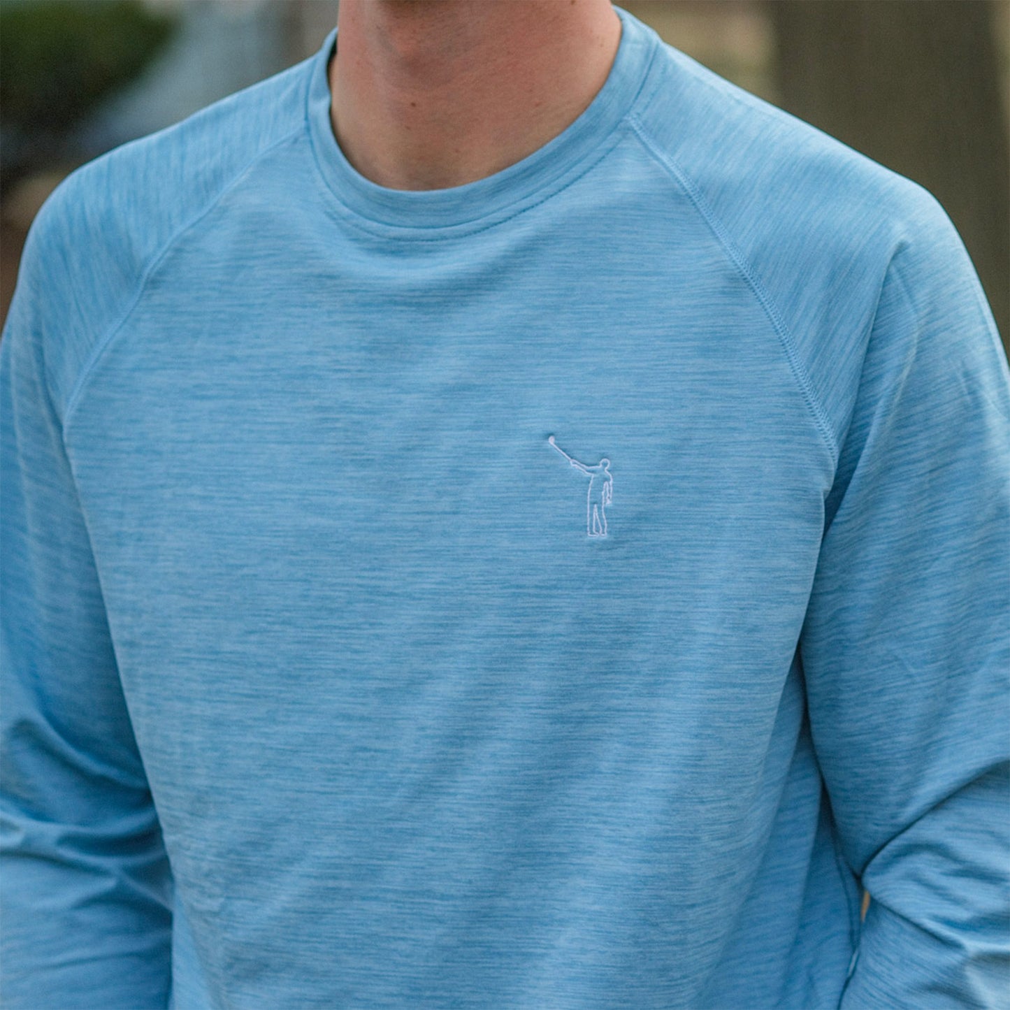 NLU x H&B Laidlay Crewneck | Heathered Harbor