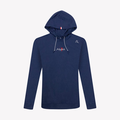 NLU x Rhoback Hoodie | Heathered Navy w/ Lock Up Logo