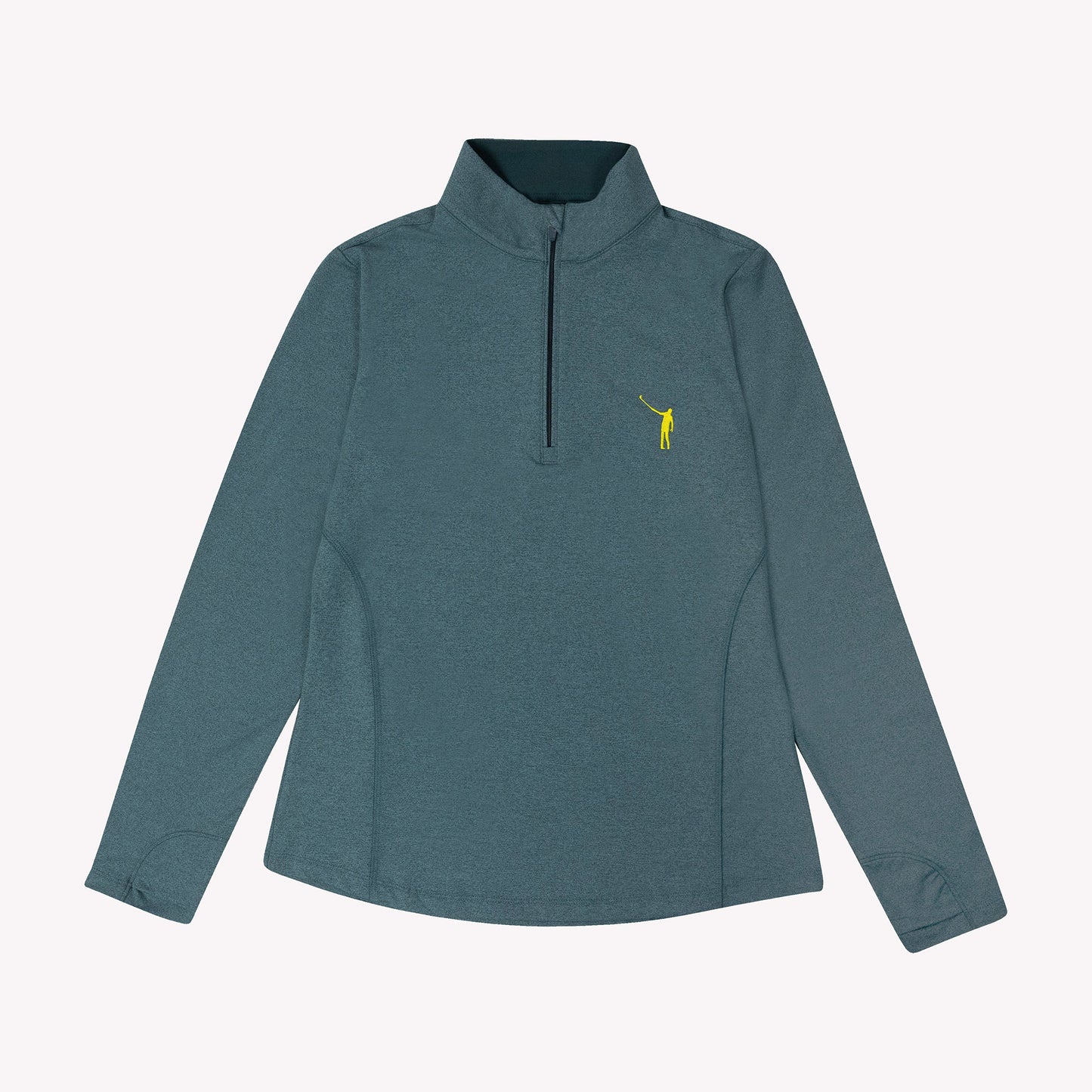 NLU x Rhoback Women's First Major Quarter Zip | Ponderosa Green & Yellow