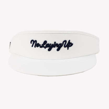 No Laying Up Script Tour Visor | White w/ No Laying Up Script