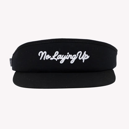 No Laying Up Script Tour Visor | Black w/ No Laying Up Script