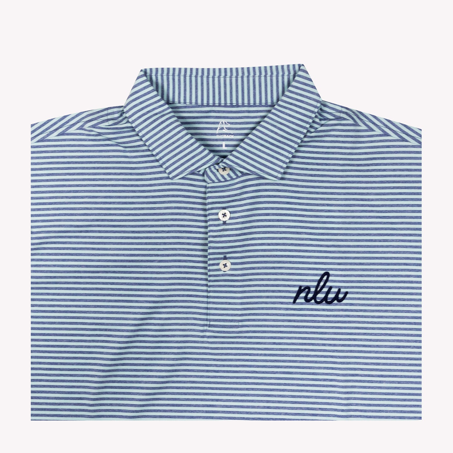 NLU x Rhoback The Barts Performance Polo | Coastal Blue & Antigua Green