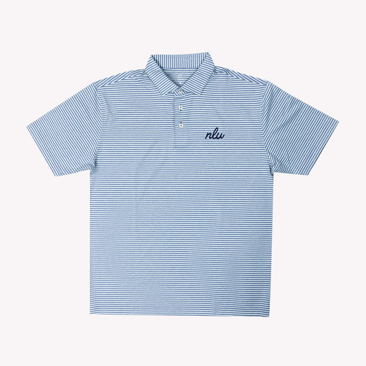 NLU x Rhoback The Barts Performance Polo | Coastal Blue & Antigua Green