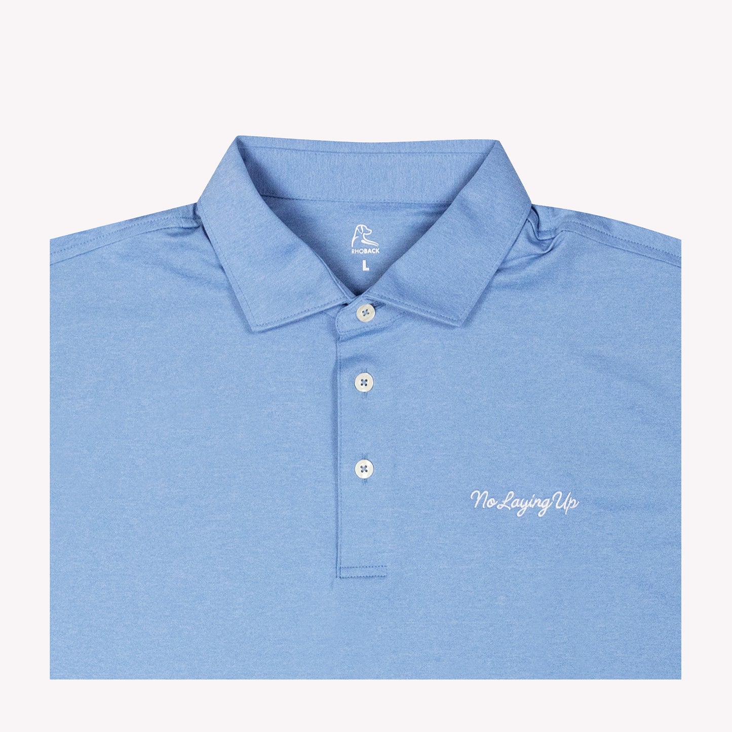 NLU x Rhoback Heathered Performance Polo | Potomac Blue